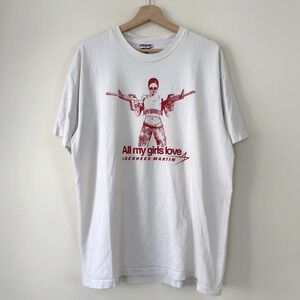 Vintage All My Girls Love Lockheed Martin Union Made White Cream Tee Shirt - XL